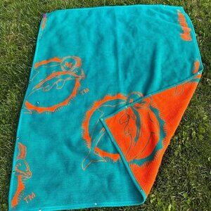Vintage Miami Dolphins snap fleece blanket